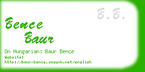 bence baur business card